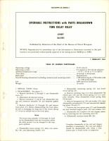 Overhaul Instructions with Parts Breakdown for Time Delay Relay - 6504097 