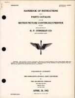Handbook of Instructions with Parts Catalog for the Motion Picture Continuous Printer (35 mm)