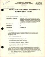 Installation of Magnetic Chip Detecter Warning Light For T-28A