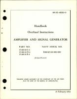 Overhaul Instructions for Amplifier and Signal Generator - Parts 15406-6-C-4, 15406-6-D-4, 15406-6-E-4 
