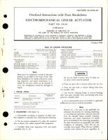 Overhaul Instructions with Parts Breakdown for Electromechanical Linear Actuator - Part 525140 