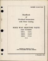Overhaul Instructions with Parts Catalog for Four Way Selector Valve