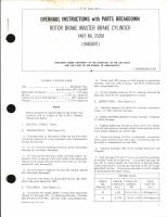 Overhaul Instructions with Parts Breakdown for Rotor Brake Master Brake Cylinder