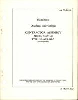Overhaul Instructions for Contractor Assembly - Model A24A9345 - Type AVR-342-A