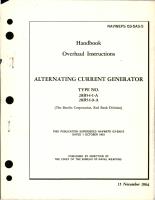 Overhaul Instructions for Alternating Current Generator - Types 28B54-1-A and 28B54-9-A 
