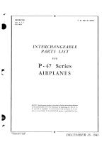Interchangeable Parts List - P-47