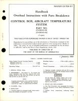Overhaul Instructions with Parts Breakdown for Temperature System Control Box - Parts 25430141-41 and 25430141-02