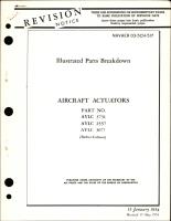Illustrated Parts Breakdown for Actuators - Parts AYLC 3731, AYLC 2557, and AYLC 3077