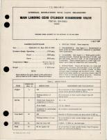 Overhaul Instructions with Parts for Main Landing Gear Cylinder Runaround Valve - Part 1359-559031