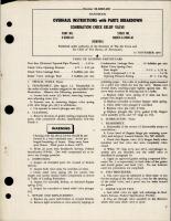Overhaul Instructions with Parts for Combination Check Relief Valve - Part 4-2000-A1 