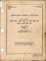 Parts Catalog for AT-6C, AT-6C-5, AT-6C-10, AT-6C-15, SNJ-4, and Harvard IIA