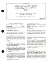 Overhaul Instructions with Parts Breakdown for Nose Wheel 20 x 4.4, Type VII