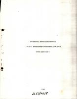 Overhaul Instructions for U.O.P. Instruments Pressure Switch - Type MDB-620-1