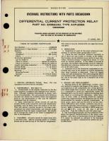 Overhaul Instructions with Parts Breakdown for Differential Current Protection Relay - Part A18B2232 - Type AVP-208A 