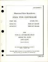 Illustrated Parts Breakdown for Stick Type Controller for G-3 Auto Pilot - Models 2CJ4B1 and 2CJ4B3 - Parts 9076037G1 and 9076037G2