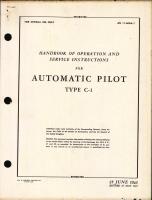 Operation and Service Instructions for Automatic Pilot Type C-1