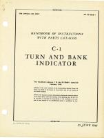 Handbook of Instructions with Parts Catalog for C-1 Turn and Bank Indicator