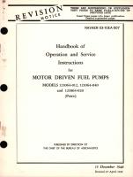Operation and Service Instructions for Motor Driven Fuel Pumps Models 121064, 121064-040, and 121064-020