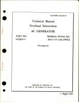 Overhaul Instructions for AC Generator - Part 903J824-4 