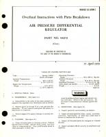 Overhaul Instructions with Parts Breakdown for Air Pressure Differential Regulator Part No. 98070 