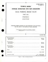 Overhaul Instructions with Parts Breakdown for Dual Parking Brake Valve - Part HP681100-5