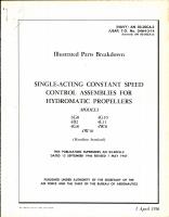 Illustrated Parts Breakdown for Single-Acting Constant Speed Control Assemblies for Hydromatic Propellers