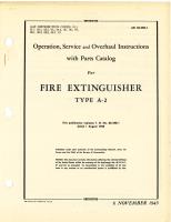 Operation, Service, & Overhaul Instructions with Parts Catalog for Fire Extinguisher Type A-2