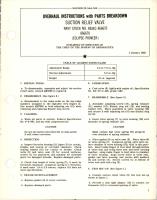 Overhaul Instructions with Parts Breakdown for Suction Relief Valve - 866670 