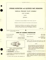 Overhaul Instructions with Illustrated Parts Breakdown for Residual Pressure Valve Assembly Part No. 148195 