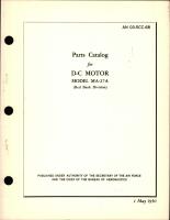 Parts Catalog for D-C Motors - Model MA-27A