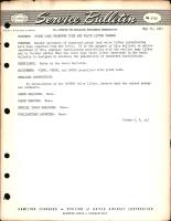 Pitch Lock Transfer Tube and Valve Lifter Change