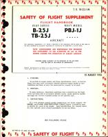 Safety of Flight Supplement to Flight Handbook for USAF Series B-25J and TB-25J Aircraft