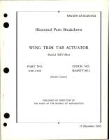 Illustrated Parts Breakdown for Wing Trim Tab Actuator Model REV-M12 - Part 1100-1-166 