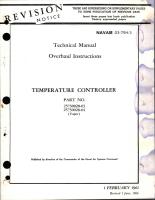 Overhaul Instructions for Temperature Controller - Parts 25730028-03 and 25730028-04