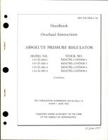 Overhaul Instructions for Absolute Pressure Regulator - Models 135-D-100-1, 135-D-100-3, 135-D-100-4, and 135-D-100-5