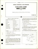 Overhaul Instructions with Parts Breakdown for Electric Motor Assembly - Model IS 14346
