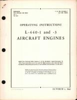 Operating Instructions for L-440-1 and L-440-3 Engines