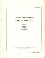 Illustrated Parts Breakdown for Electric Starters (for Gas Turbine Engines) Models A28A8544, and A28A8544A