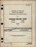 Service and Overhaul Instructions with Parts Catalog for Variable Delivery Pump 