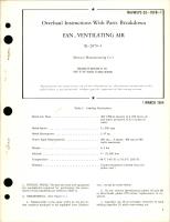 Overhaul Instructions with Parts Breakdown for Ventilating Air Fan - R-2879-1