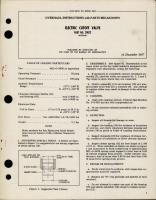 Overhaul Instructions with Parts Breakdown for Electric Cutoff Valve - Part 29072 