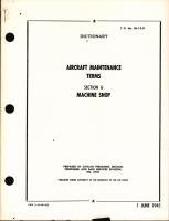 Aircraft Maintenance Terms Section G; Machine Shop