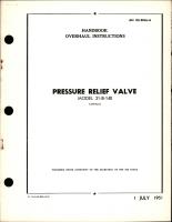 Overhaul Instructions for Pressure Relief Valve - Model 31-B-140