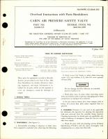 Overhaul Instructions with Parts Breakdown for Cabin Air Pressure Safety Valve - Part 103068-535