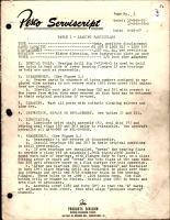 Leading Particulars for Hydraulic Pump - Model 1P-349-PB and 1P-349-PB-2 