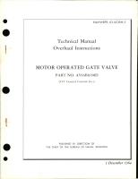 Overhaul Instructions for Motor Operated Gate Valve - Part AV16B1658D 