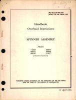 Overhaul Instructions for Spinner Assembly Models 71608, 88844, 88850, 88855, 88888, 91097