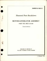 Illustrated Parts Breakdown for Motor-Generator Assembly - Part MGE 130-200